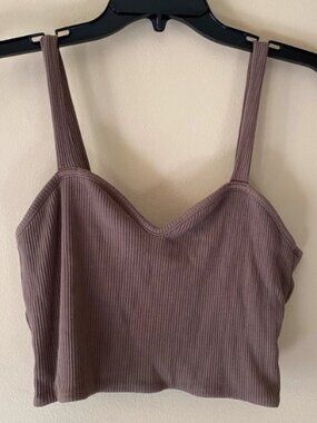 H&M Ribbed Cropped Tank Top